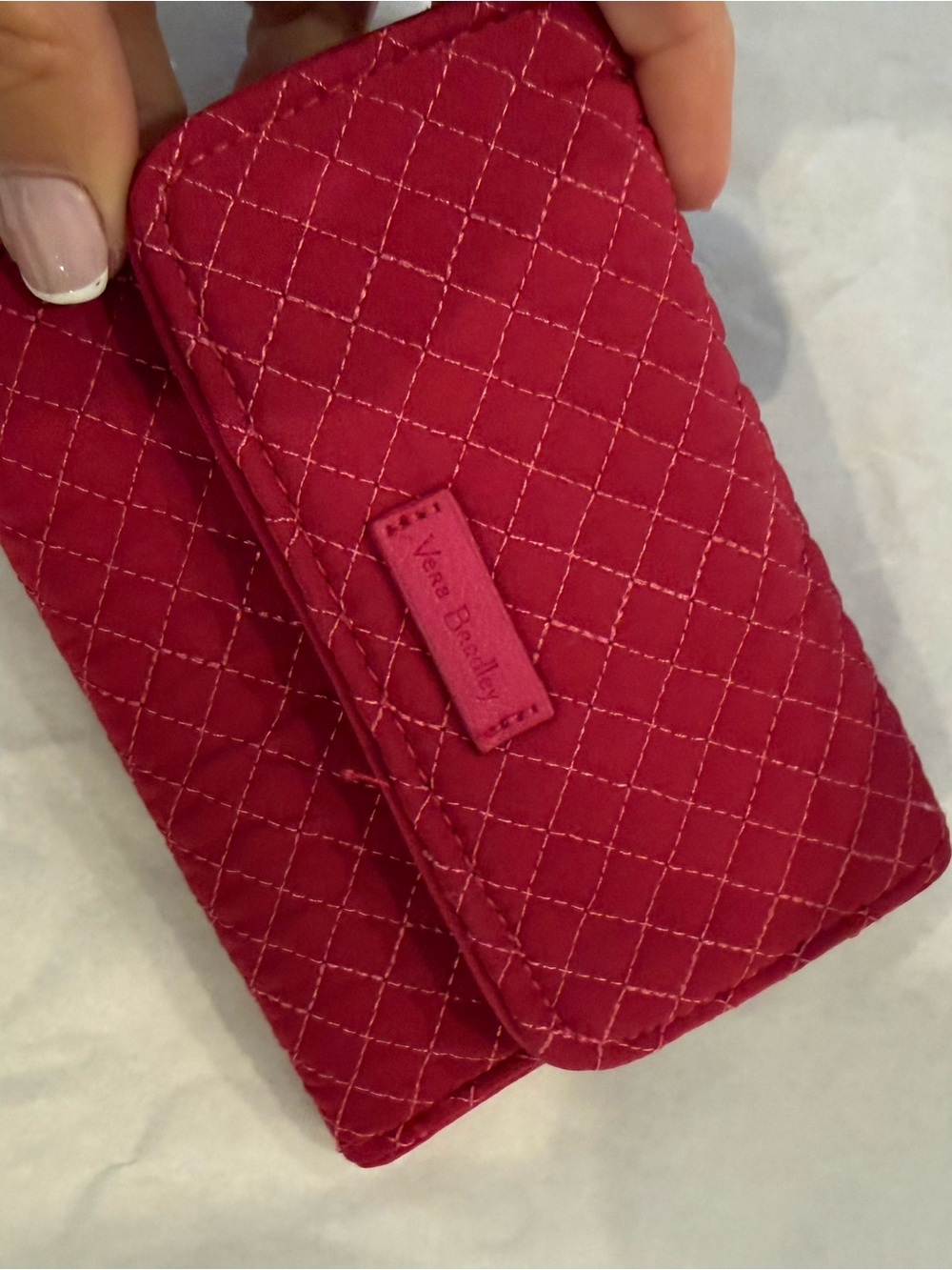 Vera Bradley Quilted Raspberry Pink Flip Wallet Phone Case